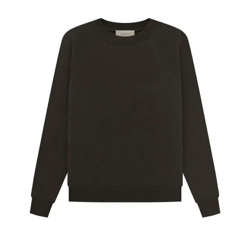 Fear of God Essentials Crewneck Sweatshirt Off Black NWT Size XS